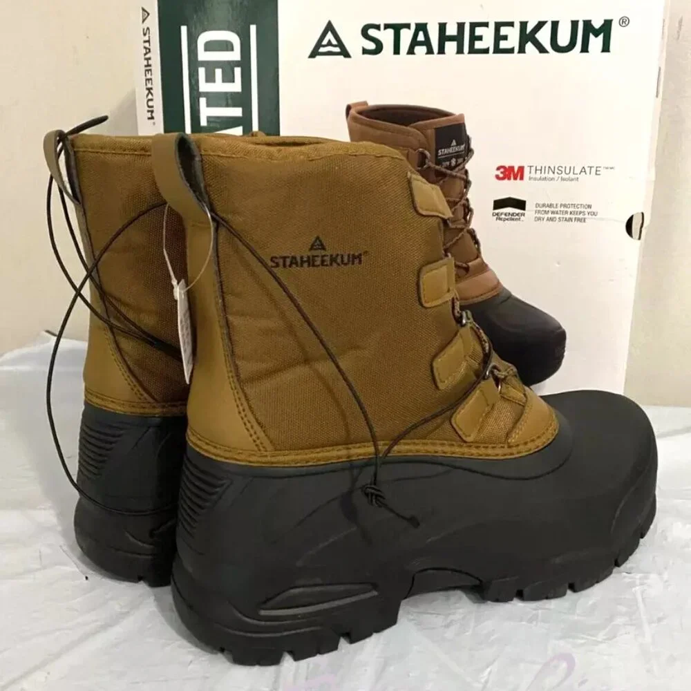 Staheekum Men's Memory Foam 3M Thinsulate Snow Boot